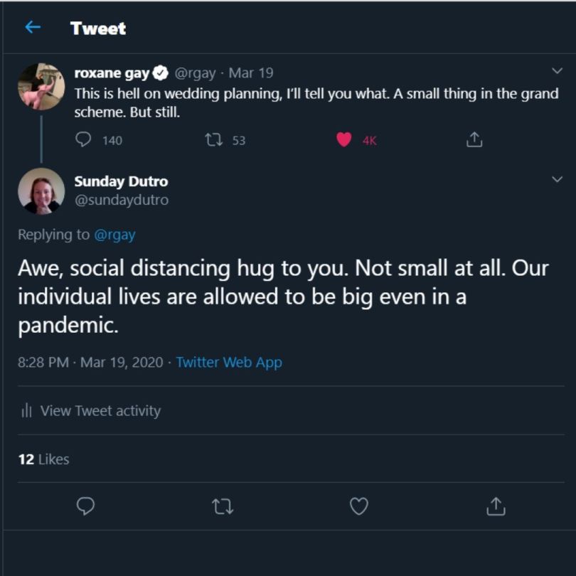 Our individual lives are allowed to be big even in a pandemic